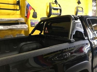 Дуга в кузов 70 мм. (черная) - Toyota Hilux 2015-2024 - Защитные дуги - 