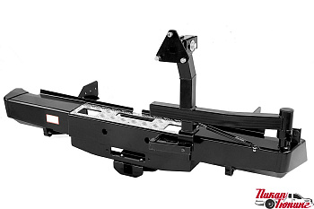 Mitsubishi / L200 2015-2024 / Бампер задний / Бампер задний с площадкой под лебёдку, квадратом под фаркоп и калиткой
