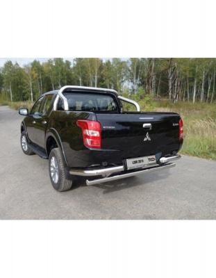 Защита задняя (уголки) 76,1 мм.  - Mitsubishi L200 2015-2024 - Защита заднего бампера - 