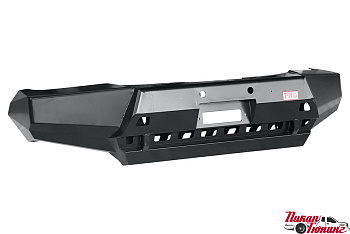 Toyota Hilux / Бампер передний / Бампер передний усиленный без доп. фар и кенгурина, с защитой бочка Hilux 2015-2020