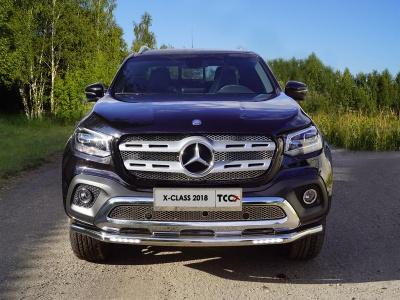 Защита передняя нижняя (с ДХО) 60,3 мм - Mercedes X-Class - Защита переднего бампера - 