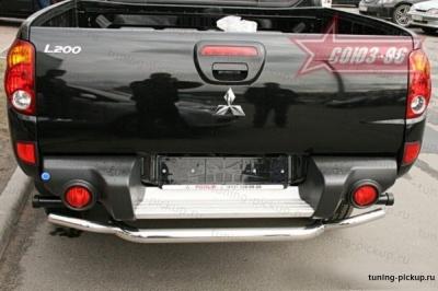 Защита задняя d 60/42 - Mitsubishi L200 2006-2015 - Защита заднего бампера - 