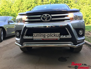 Toyota Hilux / Защита переднего бампера / Защита переднего бампера d57 волна