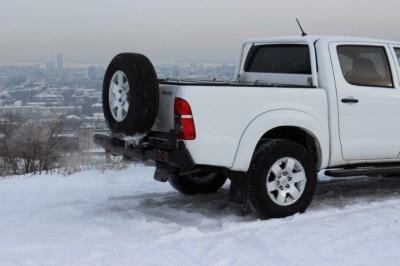 Бампер задний силовой с калиткой - Toyota Hilux 2011-2015 - Бампер задний - 