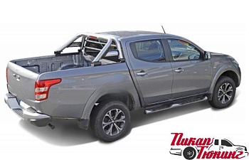 Mitsubishi / L200 2015-2024 / Защитные дуги в кузов / Дуга защитная (m2-silver)