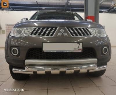 Защита переднего бампера Triton кроме комплектации Invite d 76 - Mitsubishi L200 2006-2015 - Защита переднего бампера - 