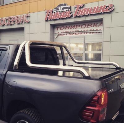 Крышка Rollback с дугой (нержавейка) Rollbar Toyota Hilux 2015-2024