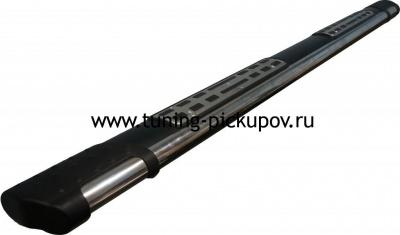 Пороги алюминиевые (Emerald Black) Triton - Mitsubishi L200 2006-2015 - Пороги - 