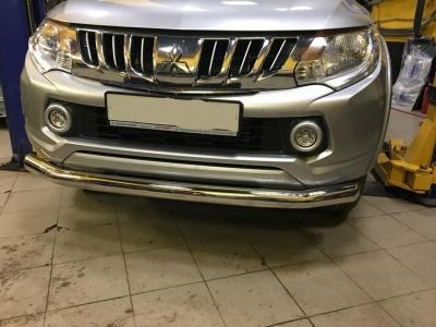 Защита переднего бампера, Ø76мм. - Mitsubishi L200 2015-2024 - Защита переднего бампера - 