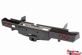 Mitsubishi / L200 2015-2024 / Бампер задний / Бампер задний с площадкой под лебёдку, квадратом под фаркоп и фонарями