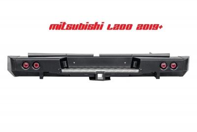 Бампер задний усиленный с квадратом под фаркоп и фонарями, L200 NEW 2019+ - Mitsubishi L200 2015-2024 - Бампер задний - 