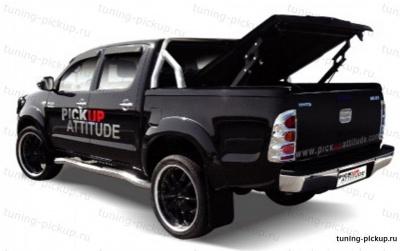Крышка TS-II с дугами и рейлингами - Toyota Hilux 2011-2015 - Крышки кузова - 