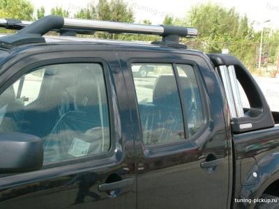 Maxport Black/Chrome рейлинги из алюминиевых труб - Mitsubishi L200 2006-2015 - Багажники на крышу - 
