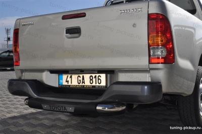 Задняя подножка AK025 TITANIC - Toyota Hilux 2011-2015 - Защита заднего бампера - 