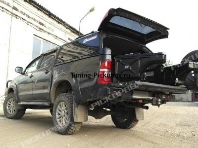 Поворотный бокс в кузов - Toyota Hilux 2011-2015 - Ящик в кузов - 