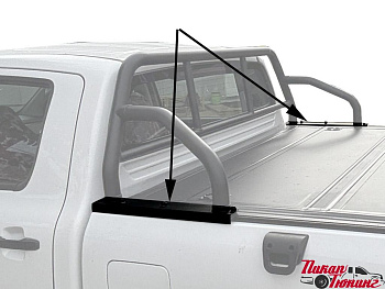 Ambertruck Work (JMC Vigus) / Крышки / Переходник для установки штатной дуги с крышкой PRO / STANDART, нержавейка (комплект 2 шт.)