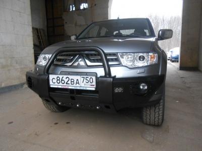 Бампер передний усиленный Triton с одной центральной дугой - Mitsubishi L200 2006-2015 - Бампер передний - 