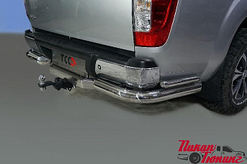 Dongfeng / Защиты заднего бампера / Защита задняя (уголки двойные) 76,1/42,4 мм DongFeng DF6