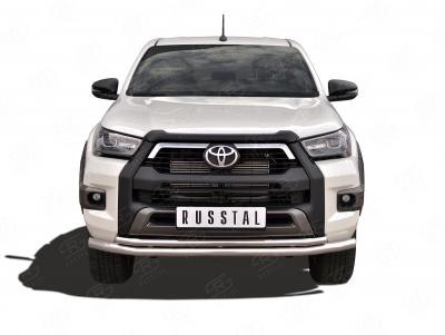 Защита переднего бампера d63 секции-d42 секции - Toyota Hilux 2015-2024 - Защита переднего бампера  - 