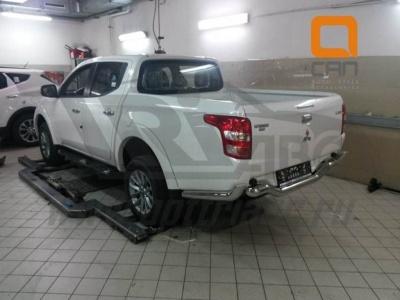 Защита заднего бампера (Уголки) d76 - Mitsubishi L200 2015-2024 - Защита заднего бампера - 