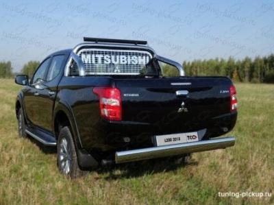Защита задняя центральная d120х60 мм - Fiat FullBack - Защита заднего бампера - 