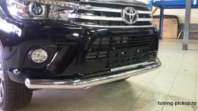 Защита переднего бампера, нижняя - Toyota Hilux 2015-2024 - Защита переднего бампера  - 