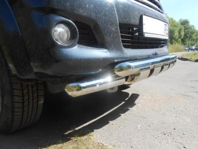 Защита переднего бампера (двойная Shark) d 76 - Toyota Hilux 2011-2015 - Защита переднего бампера - 
