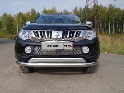 Защита передняя нижняя 76 мм  - Mitsubishi L200 2015-2024 - Защита переднего бампера - 