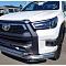 Защита переднего бампера Black Onyx 2020 двойная (76/60) - Toyota Hilux 2015-2024 - Защита переднего бампера  - 